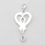 925 Sterling Silver Herkimer Quartz Pendants