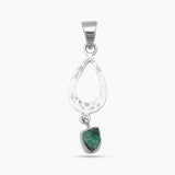 Emerald Silver Pendants