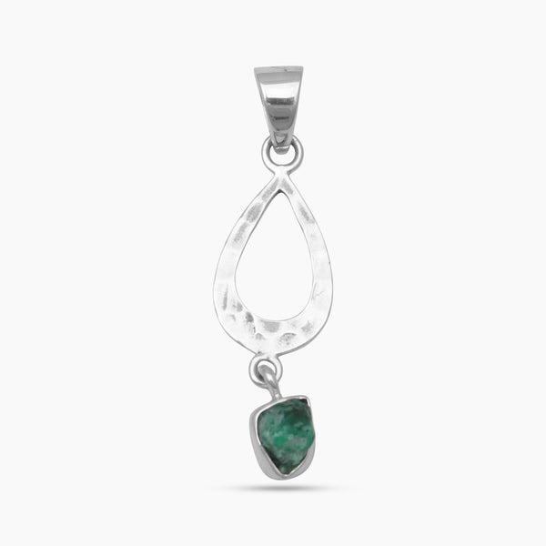 Emerald Silver Pendants