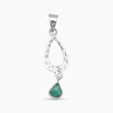 Emerald Silver Pendants