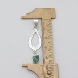 Emerald Silver Pendants