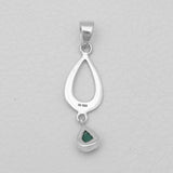 Emerald Silver Pendants