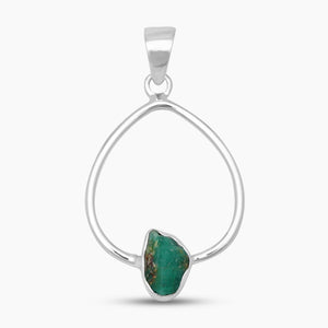 Emerald Silver Pendants