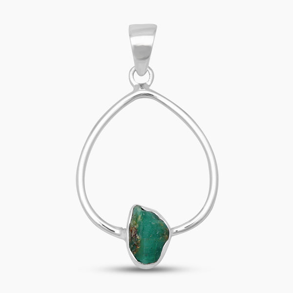 Emerald Silver Pendants