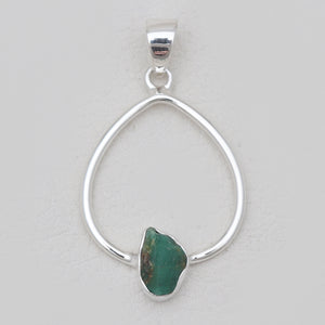 Emerald Silver Pendants