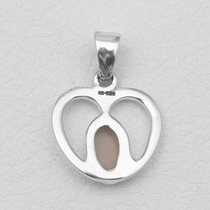 Ethiopian Opal Silver Designer Heart Pendants