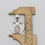 Ethiopian Opal Silver Designer Heart Pendants