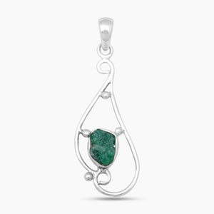 925 Sterling Silver Emerald Pendants