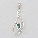 925 Sterling Silver Emerald Pendants
