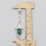 925 Sterling Silver Emerald Pendants