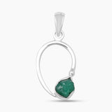 925 Sterling Silver Emerald Pendants