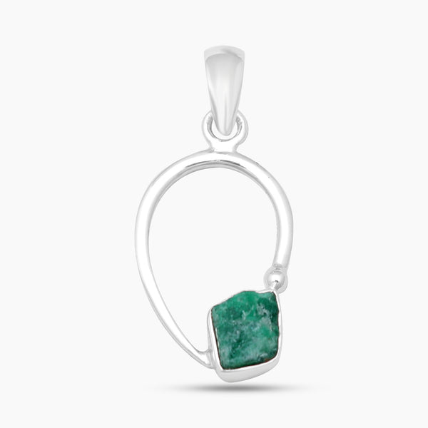 925 Sterling Silver Emerald Pendants