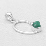925 Sterling Silver Emerald Pendants