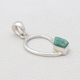 925 Sterling Silver Emerald Pendants