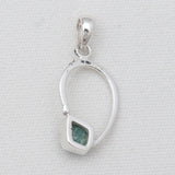 925 Sterling Silver Emerald Pendants