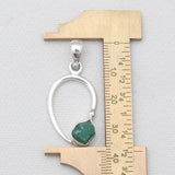 925 Sterling Silver Emerald Pendants