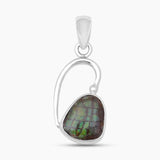 Ammolite Silver Pendants