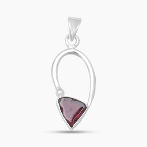925 Sterling Silver Garnet Pendants