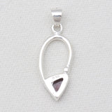 925 Sterling Silver Garnet Pendants