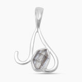 925 Silver Raw Herkimer Quartz Pendants