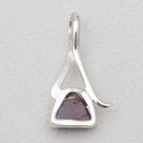 925 Sterling Silver Raw Garnet Pendants