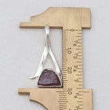 925 Sterling Silver Raw Garnet Pendants