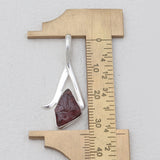 925 Sterling Silver Raw Garnet Pendants