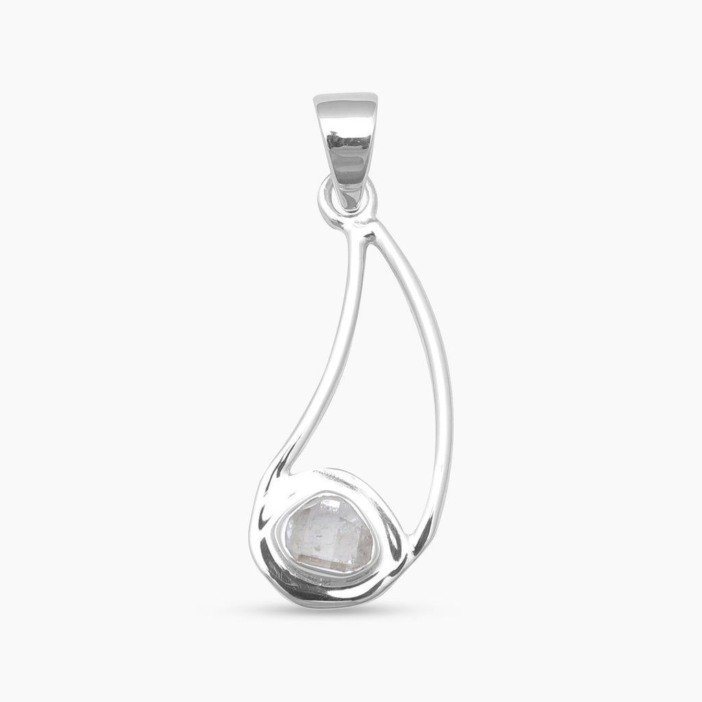 925 Silver Herkimer Quartz Pendants