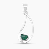 925 Sterling Silver Emerald Pendants