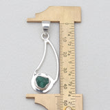 925 Sterling Silver Emerald Pendants