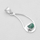 925 Sterling Silver Emerald Pendants
