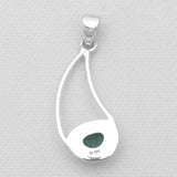 925 Sterling Silver Emerald Pendants