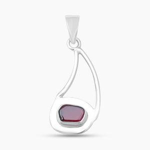 925 Sterling Silver Garnet Pendants