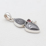 925 Sterling Silver Fordite Jasper Pendants