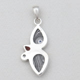 925 Sterling Silver Fordite Jasper Pendants