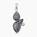 925 Sterling Silver Fordite Jasper Pendants