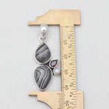 925 Sterling Silver Fordite Jasper Pendants