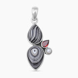 925 Sterling Silver Fordite Jasper Pendants