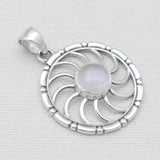 Rainbow Moonstone Silver Pendants