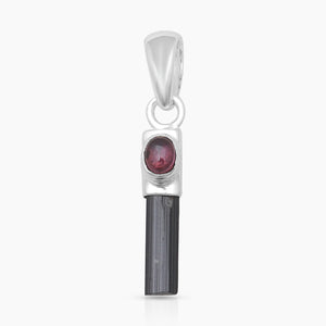 925 Sterling Silver Black Tourmaline Pendants
