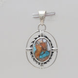 925 Silver Turquoise Spiny Oyster Pendants