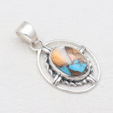925 Silver Turquoise Spiny Oyster Pendants