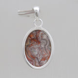 Crazy Lace Agate Silver Plain Pendants