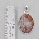 Crazy Lace Agate Silver Plain Pendants