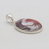 Crazy Lace Agate Silver Plain Pendants