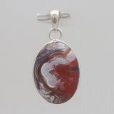 Crazy Lace Agate Silver Plain Pendants