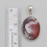 Crazy Lace Agate Silver Plain Pendants