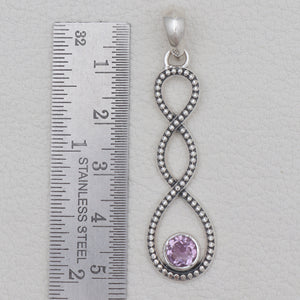 925 Sterling Silver Purple Amethyst Pendants