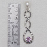 925 Sterling Silver Purple Amethyst Pendants