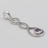 925 Sterling Silver Purple Amethyst Pendants